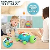 Baby Toys 6 to 12 Months, Musical Turtle Crawling Baby Toys for 12-18 Months, Early Learning Educational Toy with Light & Sound, Birthday Toy for Infant Toddler Boy Girl 7 8 9 10 11 month 1-2 Year Old