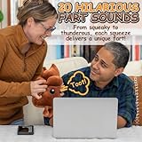 Twiddler Toys Poop Emoji Fart Noise Maker - 11” Plush Toy Makes 20 Hilarious Farting Sounds - Funny Gag Gift for Friends and Coworkers