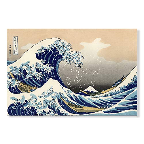 The Great Wave Off Kanagawa Japanese Wall Art Poster Paintings for Wall Decorations Katsushika Hokusai Print Ocean Wave Poster Paintings Home Office Decoration 36x24Inch