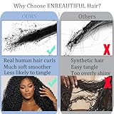 Boho Crochet Braids 18 Inch Human Crochet Hair Boho Box Braids With Human Hair Curls Bohemian Pre looped Synthetic Braids Goddess Box Braids Crochet Hair For Black Women Human Hair(1B, 77Strands)