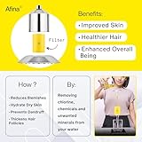 Afina Filtered Shower Head | High Pressure Shower - Reduces Dry Itchy Skin, Dandruff, Eczema, & Dramatically Improves Condition of your Skin, Hair & Nails (Nickel)