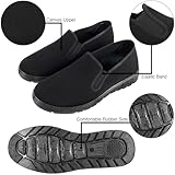 20 Pack Bulk Tennis Shoes for Homeless, Winter Shoes Bulk for Homeless Men, Women | Black House Shoes for Guests Bulk Washable Sizes S, M, L