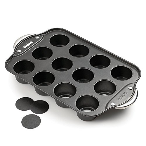 Norpro Nonstick Mini Cheesecake Pan with Handles, 12 count