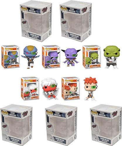 Funko Pop Ginyu Force + Protector: Dragon Ball Z Series 10 Pop! Animation Vinyl Figure (Gift Set Bundled with ToyBop Box Protector Collector Case) (Ginyu Force Set of 5)