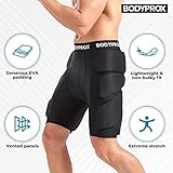 Bodyprox Protective Padded Shorts for Snowboard,Skate and Ski,3D Protection for Hip,Butt and Tailbone (Medium) Black