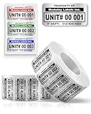 McAuley Labels Custom Asset Tags for Equipment – Numbered, Permanent, Adhesive, Metalized Silver Polyester - ID Label - 1.5x0.75 Inches