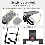 Upgraded Stair Stepper for Home Gym - Full-Body Vertical Climber with Larger Pedals, Adjustable Handlebar, and Compact Folding Design for Cardio Workouts,300LBS Capacity