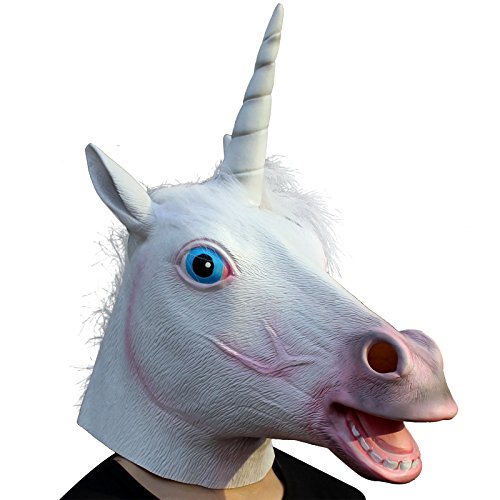 Creepy Party Unicorn Mask Reepy Party Animal Mask Animal Head Mask Deluxe Novelty Christmas Costume Party Latex Animal Head Mask
