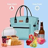 Insulated Lunch Bag for Women Men,Adult Lunch Box for Women with Adjustable Shoulder Strap,Portable Large Lunch Tote Bag for Office Work Picnic Beach,Reusable Lunch Cooler Bag