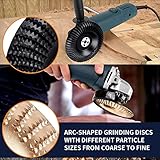 Pomsare 5PCS Angle Grinder Wood Carving Disc Set, 4 and 4 1/2 Angle Grinder Attachments with 5/8 inch Arbor, Stump Grinder Tool Grinding Wheel Shaping Disc for Wood Cutting, Grinder Cutting Wheel