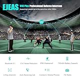 EJEAS V4C Plus Professional Football Referee Intercom, Bluetooth 5.1 Referee Headset with Noise Reduction/Waterproof/FM Radio/Armband for 4 Referees Group Communication (1PC)