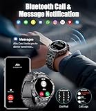 LIGE Military Smart Watches for Men with LED Flashlight(Answer/Make Calls),530mAh Large Battery,1.43’’ AMOLED,5ATM Waterproof Smartwatch for Android iOS,130+Sport Modes Heart Rate/Sleep Monitor Black