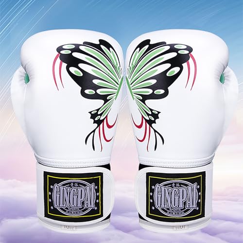 Boxing Gloves for Kids, Womens,Mens for MMA,Training,Sparring Kickboxing,Muay Thai Punching Mitts Ladies Girls Childrens Training Gloves (Green Butterfly, 6oz)