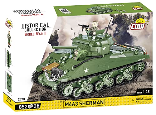 COBI Historical Collection World War II M4A3 Sherman Tank, Large