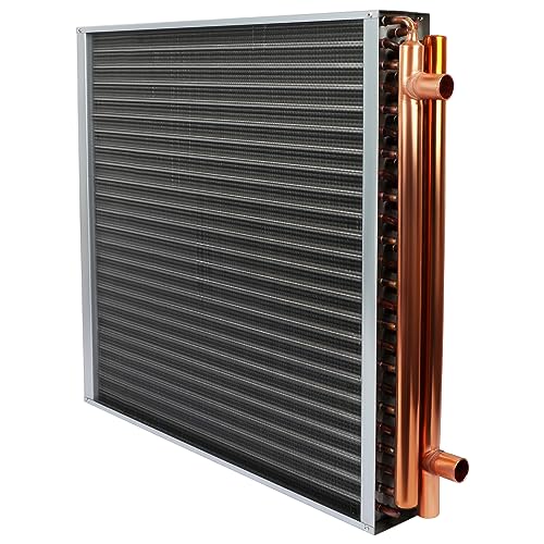 24x24 Heat Exchanger Water To Air With Copper Ports High Heat Energy for Hot Air Wood Furnace Plenum And Hydronic Heating