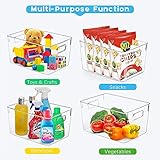 Set of 8 Clear Plastic Storage Bins, 4 Large and 4 Small Stackable Storage Containers for Pantry Organization and Kitchen Storage Bins,Home Edit and Cabinet Organizers