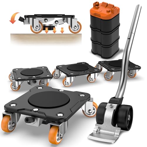 ONEON Furniture Mover Plus Parked Edition with Furniture Lifter, Periodic Moving Needs, Parking Lock Design, Lock Dollies for Long-Term Stability of Heavy Items, No Frequent Setup & Removal
