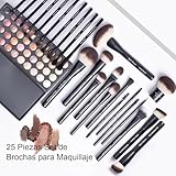 Daily Queen Makeup Brush Set 25 pcs Black Professional Kabuki Powder Concealers Eye shadows Blush Eyeliner Eyebrow Contour Eye blending Brushes