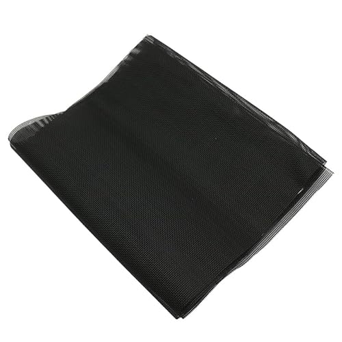 Teslin Mesh Fabric DIY Office Chair Recliner Beach Lounge Chair Placemat PVC Outdoor Waterproof Mesh Fabric (Black, 3X1.5M)