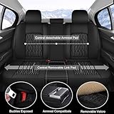 AOMSAZTO Seat Covers for BMW X5 2007-2025 Car Seat Covers Full Set 5 Seats Waterproof Faux Leather Car Seat Cushion Protector (Black)