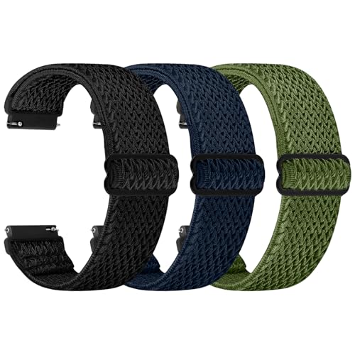 TumpCez Quick Release Watch Band - Choice of Width -18mm 19mm 20mm 22mm 24mm Watch Bands, Solo Loop Adjustable Elastic Nylon Watch Straps Replacement Wristband for Men Women