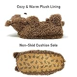 ooohyeah Bear Slippers for Women, Plush Cozy Warm Slippers, Funny Slippers with Grippers - size 7-8