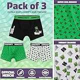 Minecraft Boys Boxer Shorts, Pack of 3 Boys Underwear - Gifts for Boys (Multi, 11-12 Years)