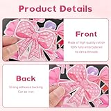 Harsgs Bow Iron on Patches, Embroidered Iron on/Sew on Patches Girls Bow Ties Applique for Clothes, Dress, Hat, Jeans, DIY Accessories