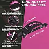 Hip Thrust Belt for Gym & Pilates,Booty Belt for Hip Thrust,Hip Belt Pad for Glute Bridge Butt Workout with Dumbbells Kettlebells for Lunges Reverse Squat (Black&Pink)