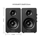 Sanyun SW208 3" Active Bluetooth 5.0 Bookshelf Speakers – 60W Carbon Fiber Speaker Unit - Built-in 24bit DAC - Dynamic 3D Surround Sound – 2.0 Computer PC Monitor Gaming Speakers (Pair, Black)