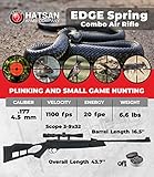 Wearable4U - Hatsan Edge .177 Cal 1300 FPS / 20 FPE - Brake Barrel Air Rifle .177 Caliber w/ 3-9X32 Scope, QuietEnergy (QE) & Spring Piston | Small Game air Gun + 500 Pellets & 100x Targets Bundle