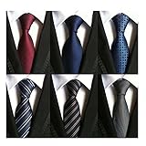 WeiShang Lot 6 PCS Classic Men's Tie Necktie Woven JACQUARD Neck Ties