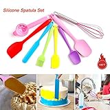 Silicone Spatulas Set, Rolling Pin, Cookie Cutters, Pastry Mat, Measuring Spoons and Cups, Dough Scraper, Cooking Baking Supplies for Teens Juniors Kids Adult Beginners(31-pieces)