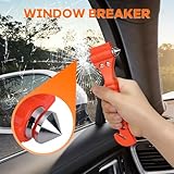 SINSEN Car Safety Hammer Set of 2 Emergency Escape Tool Auto Car Window Glass Hammer Breaker and Seat Belt Cutter Escape 2-in-1 for Family Rescue & Auto Emergency Escape Tools