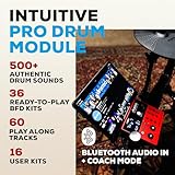 Alesis Nitro Pro and Amp - Electric Drum Set with Dual-Zone Mesh Pads, Bluetooth, USB MIDI, and 70W Rack-Mountable Drum Amplifier