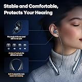 Linklike Neckband Bluetooth Headphones,Bluetooth 5.3 Wireless Headphones,Hi-Res Deep Bass,Comfort Flexible Fit,150H Playtime Wireless Neckband Earbuds,IPX7 Waterproof for Work Business Sports