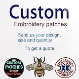 Custom Embroidery Patches Any Size Any Logo Decorative Patches Iron on Sew on Hook & Loop Fasten (4inch or Less, 10 Patches)