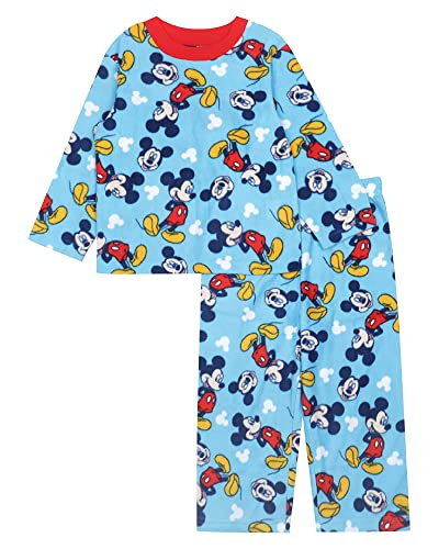 Disney Boys' Baby Piece Loose-fit Pajama Set, Soft & Cute for Kids, Mickey and Pluto 2, 18 Months