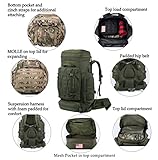 XMILPAX Large Internal Frame Backpack Tactical MOLLE Pack for Camping Backpacking Hunting Bushcraft Adventure 70L…