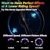 DAWAY Led Bike Wheel Lights - Bright Bicycle Spoke Lights (2 Pack), Safety Tire Lights for Night Riding, Fun Gifts for Kids Adults, Cool Bike Light Decoration Accessories with Batteries, 30 Patterns