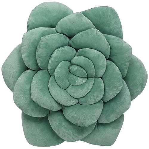 OtGalk Succulent Pillow - Hand-Stitched Plush Decorative Throw Pillow. Plant-Shaped Pillows and Flower Pillows, Plush Cushions for Bedroom and Home Decoration, 19.7in/50CM