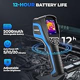 TOPDON TC004 Thermal Imaging Camera, 256 x 192 IR High Resolution, 12-Hour Battery Life Handheld Infrared Camera with PC Analysis and Video Recording Supported, 16GB SD Card