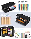 Zannaki Big Capacity Storage Pouch Marker Pen Pencil Case Simple Stationery Bag Box Art Tool & Sketch Storage Boxes for Bullet Journal Middle High School Office College Student Girl Women Adult Teen