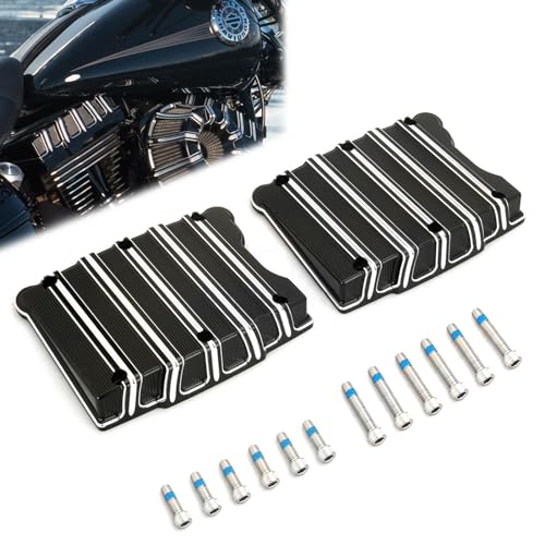 Gauge Billet Rocker Box Top Cover for Harley Twin Cam Engine 1999-2016 Road King FLHR Ultra Classic Electra Glide FLHTCU Street Glide FLHX 06-16 CNC Aluminum(Rocker Cover)