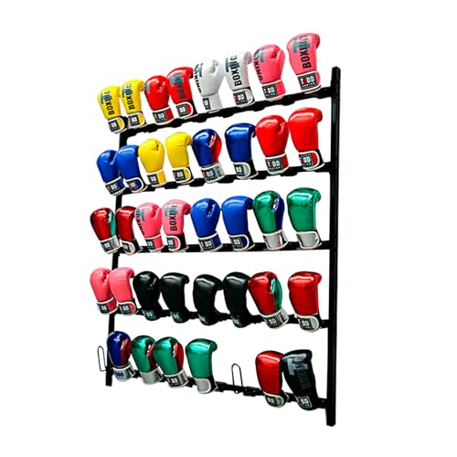 Boxing Glove Storage Rack Wall Mount Dryer Holds 20 Pairs, Boxing Glove Storage Garage, Hang Up Boxing Gloves to Dry Out