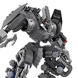 IVVTNHZ Mecha Building Block Toys, Grey Cool Action Figure Robot with Four Engines Creative Models for Display and Collection, Suitable for Adults Boys Girls Fans Kids Aged 6+ (825 PCS)