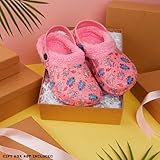 Disney Stitch Girls Clogs - Fleece Lined Clogs - Stitch Gifts (Pink Stitch/Angel, 13/13.5 US)