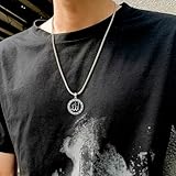 Lattd Allah Necklace for Men 925 Sterling Silver Allah Arabic Pendant Islamic Jewelry Gifts for Men Women