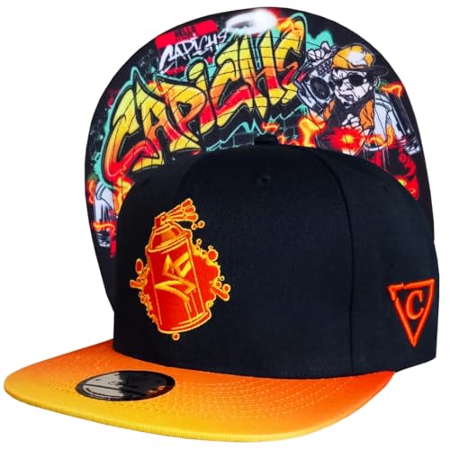Capiche [99+ Variations] Beatboxer Snapback Cap - Street Style Hat with Microphone Embroidery, Beatbox Art Undervisor, Adjustable for Music and Urban Culture Lovers
