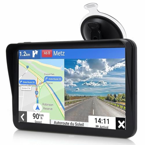 Car GPS Navigation Truck RV, 2025 Map 9 inch Touch Screen Car GPS (Free Lifetime Updates), Truck GPS Commercial Drivers, Semi Trucker GPS Navigation System, Custom Truck Routing